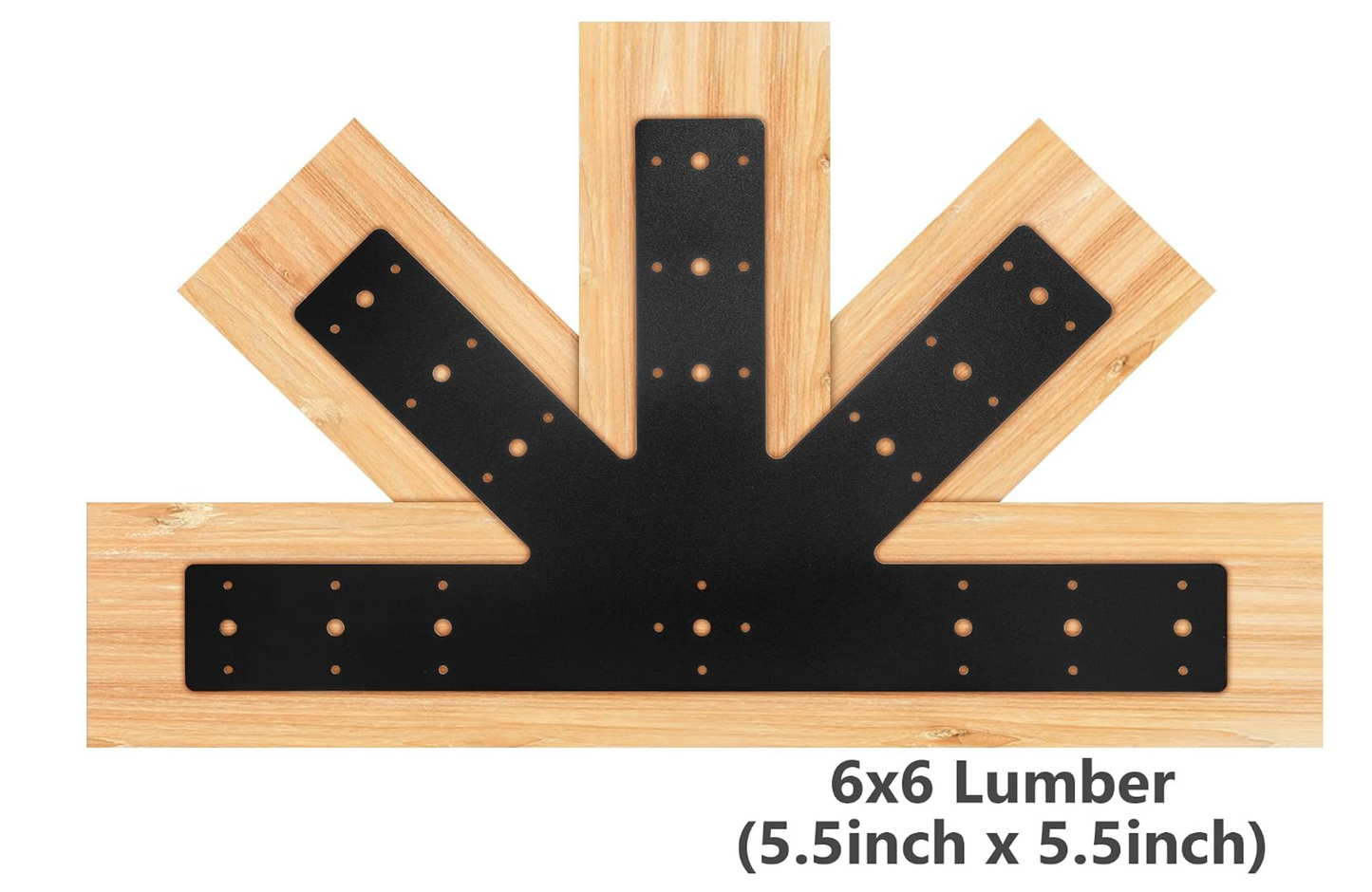 24.0"x13.5" Powder Coated 12 Pitch Gable Plate (1 pc). Heavy Duty 3mm Structure Steel for Decorative Gable Plate, Cedar Gable Bracket, Steel Truss Base Fan for Truss Roof Plate, Pergola Plate.