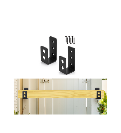 Best Door Barricade Brackets (2 pcs) Structure Steel U Bracket for 2 by 4 Lumber for Door Reinforcement.