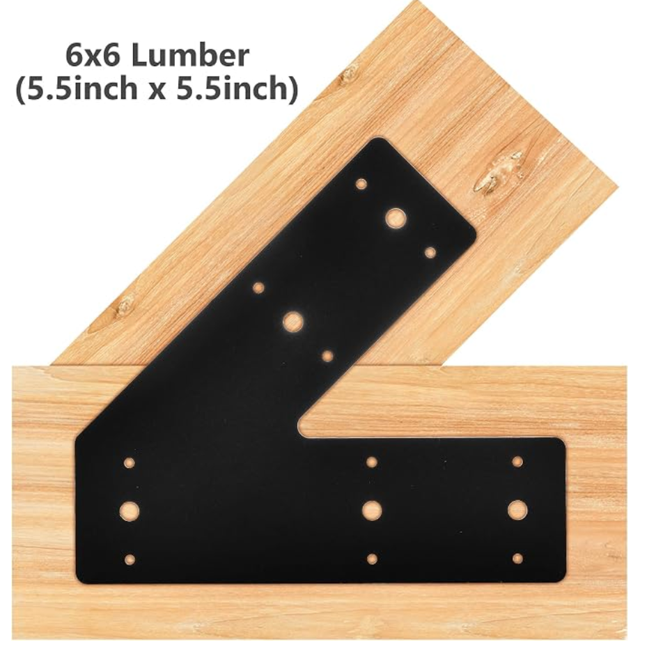 45 Degree Angle Flat Bracket (2 pc) with Powder Coating as Mending Plate, Angled Brackets