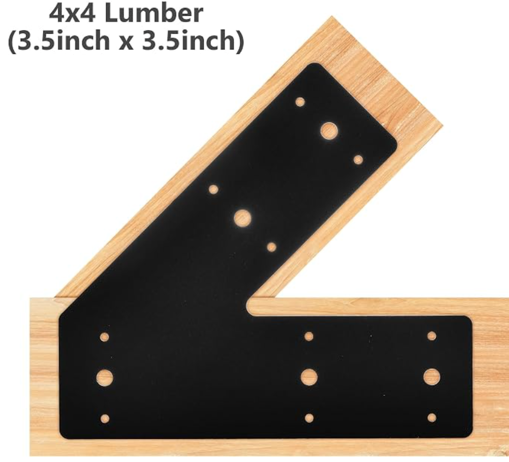 45 Degree Angle Flat Bracket (2 pc) with Powder Coating as Mending Plate, Angled Brackets
