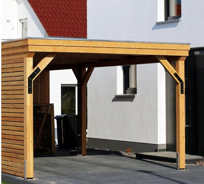 135 Degree Angle Bracket (2 pc) Powder Coated 3mm Structure Steel Plate for Pergola, Truss, and Frame as Joining Plate