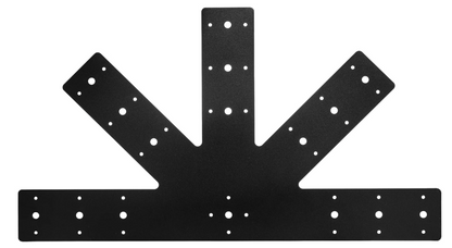 24.0"x13.5" Powder Coated 12 Pitch Gable Plate (1 pc). Heavy Duty 3mm Structure Steel for Decorative Gable Plate, Cedar Gable Bracket, Steel Truss Base Fan for Truss Roof Plate, Pergola Plate.