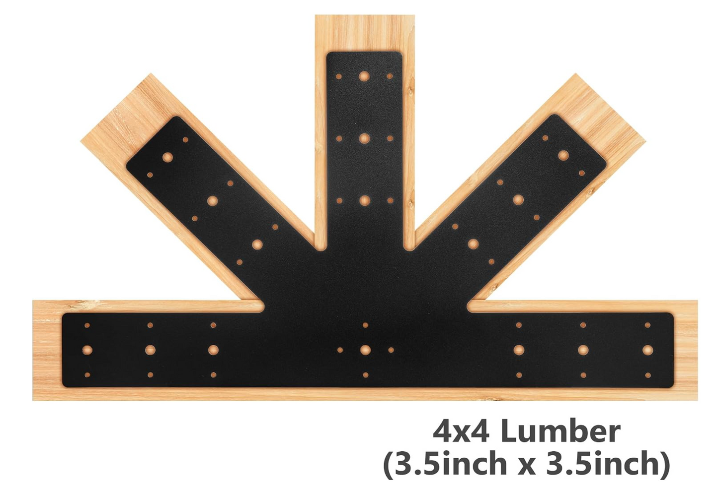 24.0"x13.5" Powder Coated 12 Pitch Gable Plate (1 pc). Heavy Duty 3mm Structure Steel for Decorative Gable Plate, Cedar Gable Bracket, Steel Truss Base Fan for Truss Roof Plate, Pergola Plate.