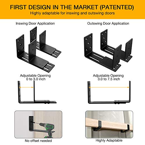 Adjustable Door Barricade Brackets